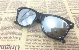 Classic Designer Tinted Square Mirror Sunglasses