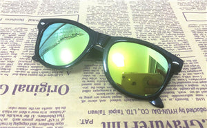 Classic Designer Tinted Square Mirror Sunglasses