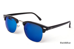 Semi-Rimless Designer Polarized Sunglasses