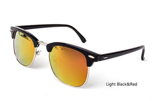 Semi-Rimless Designer Polarized Sunglasses