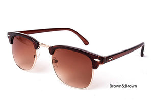 Semi-Rimless Designer Polarized Sunglasses