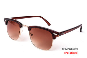 Semi-Rimless Designer Polarized Sunglasses