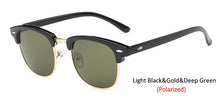 Semi-Rimless Designer Polarized Sunglasses