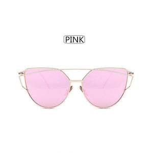 Twin-Beams Rose Gold Sun Glasses UV400