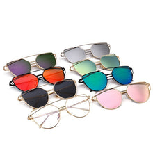 Twin-Beams Rose Gold Sun Glasses UV400