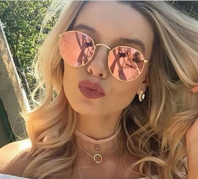 Vintage Retro Mirror Sun Glasses For Women