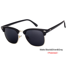 Semi-Rimless Designer Polarized Sunglasses