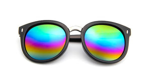 Retro Female Bright Reflective Sunglasses