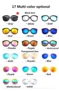 Retro Female Bright Reflective Sunglasses