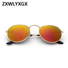 Framed Round Reflective Sunglasses