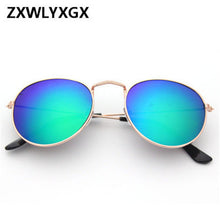 Framed Round Reflective Sunglasses