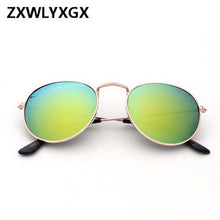 Framed Round Reflective Sunglasses